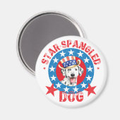 Patriottische Dalmatian Magneet (Voorkant / Achterkant)