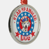 Patriottische Dalmatian Metalen Ornament (Rechts)