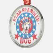 Patriottische Dalmatian Metalen Ornament (Links)