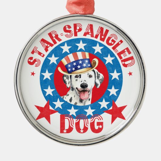 Patriottische Dalmatian Metalen Ornament (Voorkant)