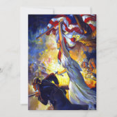  patriottische dame liberty American Flag Eagle (Voorkant)