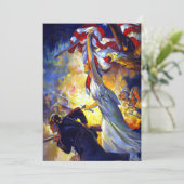 patriottische dame liberty American Flag Eagle (Staand voorkant)