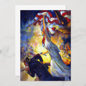 patriottische dame liberty American Flag Eagle (Voorkant / Achterkant)