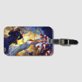  patriottische dame liberty American Flag Eagle Bagagelabel (Voorkant (horizontaal))