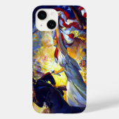  patriottische dame liberty American Flag Eagle Case-Mate iPhone Case (Achterkant)