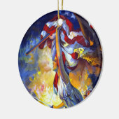  patriottische dame liberty American Flag Eagle Keramisch Ornament (Links)