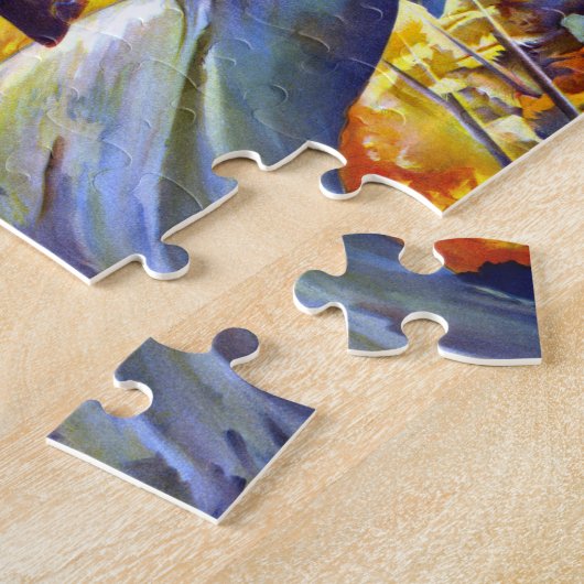  patriottische dame liberty American Flag Eagle Legpuzzel (Zijkant)