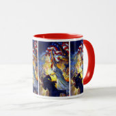  patriottische dame liberty American Flag Eagle Mok (Voorkant rechts)