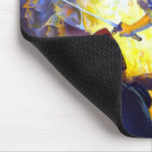 patriottische dame liberty American Flag Eagle Muismat (Hoek)