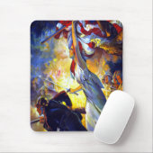 patriottische dame liberty American Flag Eagle Muismat (Met muis)