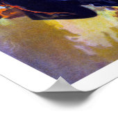  patriottische dame liberty American Flag Eagle Poster (Hoek)