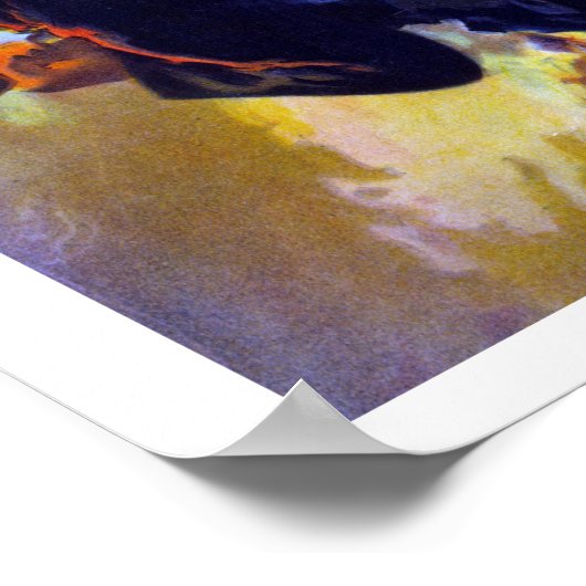  patriottische dame liberty American Flag Eagle Poster (Hoek)