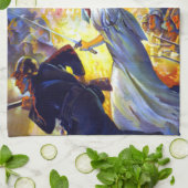  patriottische dame liberty American Flag Eagle Theedoek (Gevouwen)