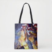 patriottische dame liberty American Flag Eagle Tote Bag (Voorkant)