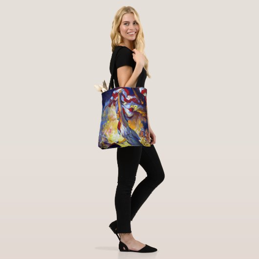  patriottische dame liberty American Flag Eagle Tote Bag (Op model)
