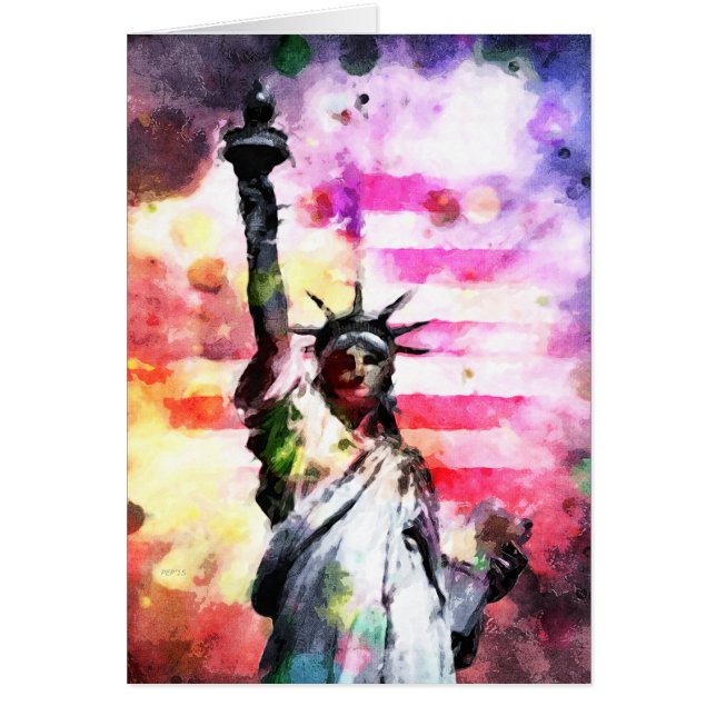 Patriottische dame of Liberty (Voorkant)