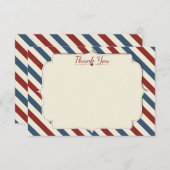 Patriottische dank bedankkaart (Voorkant / Achterkant)