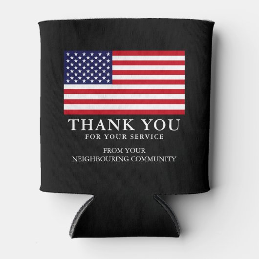 Patriottische dank blikjeskoeler (Voorkant)