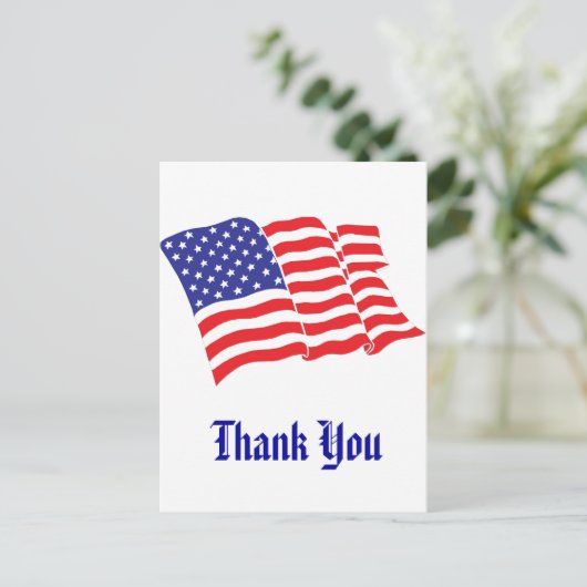 Patriottische dank briefkaart (Staand voorkant)