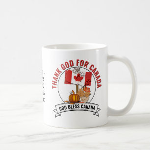 Patriottische DANK GOD VOOR CANADA Dankdag Koffiemok