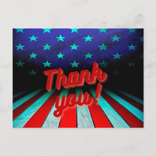 Patriottische dank je wel! briefkaart (Voorkant)