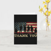 Patriottische dank u soldaten veteranen Amerikaans Kaart (Gele Bloem)