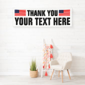 Patriottische dank u teken banner met Amerikaanse  (Insitu)