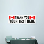 Patriottische dank u teken banner met Canadese vla (Beurs)