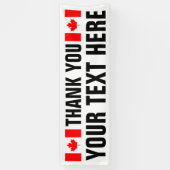 Patriottische dank u teken banner met Canadese vla (Verticaal)