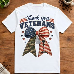 Patriottische Dank U VETERANEN Viering Tri-Blend Shirt