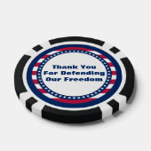 Patriottische dank voor de verdediging van onze vr poker chips (Enkel)