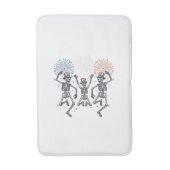 Patriottische Dansende Skelet Vuurwerk Vintage T-s Badmat (Voorkant Verticaal)