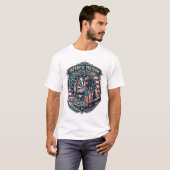 Patriottische Dartsspeler Vector Grafische T-shirt (Voorkant volledig)