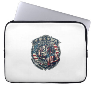 Patriottische Dartsspeler Vector Grafische T-shirt Laptop Sleeve