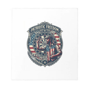 Patriottische Dartsspeler Vector Grafische T-shirt Notitieblok