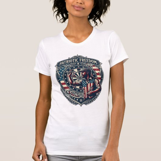 Patriottische Dartsspeler Vector Graphic T-shirt (Voorkant)