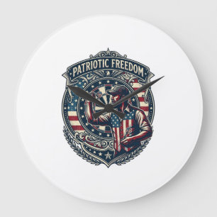 Patriottische Dartsspeler Vector Graphic T-shirt Grote Klok