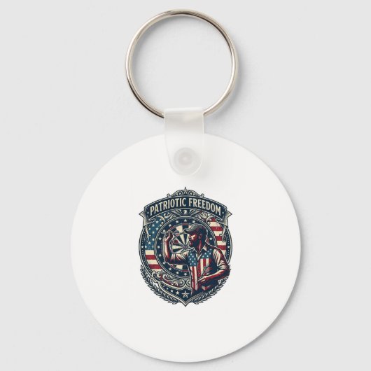 Patriottische Dartsspeler Vector Graphic T-shirt Sleutelhanger (Voorkant)