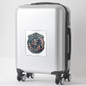 Patriottische Dartsspeler Vector Graphic T-shirt Sticker (Koffer)