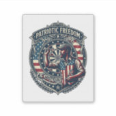 Patriottische Dartsspeler Vector Graphic T-shirt Sticker (Voorkant)