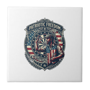 Patriottische Dartsspeler Vector Graphic T-shirt Tegeltje