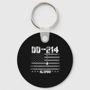 Patriottische DD-214 Alumni Militaire Veteraan Lon Sleutelhanger