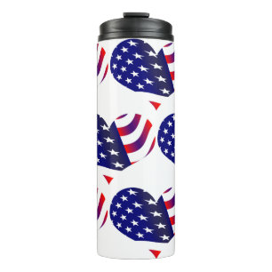 Patriottische de Strepen van de Sterren van de Thermosbeker