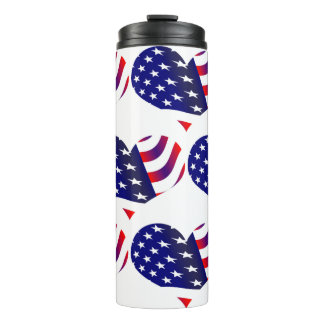 Patriottische de Strepen van de Sterren van de Thermosbeker