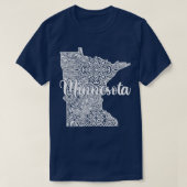 Patriottische decoratieve Mandala Style Map van Mi T-shirt (Design voorkant)