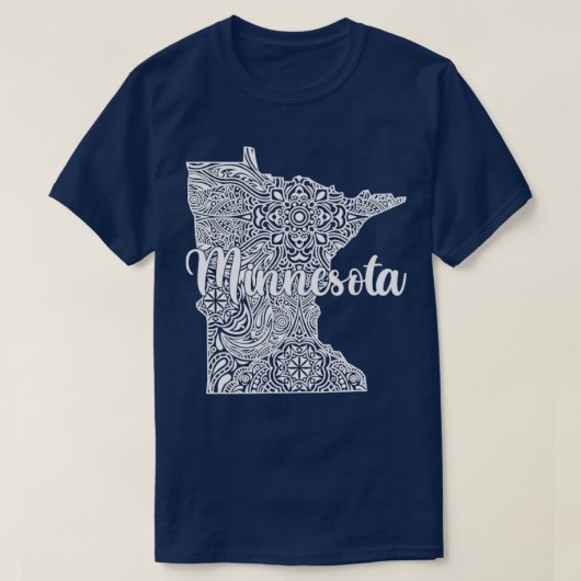 Patriottische decoratieve Mandala Style Map van Mi T-shirt (Design voorkant)