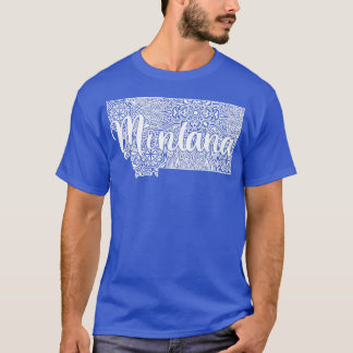 Patriottische decoratieve Mandala Style Map van Mo T-shirt