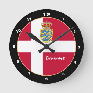 Patriottische Deense vlag, Denemarken: Thuis/ontwe Ronde Klok