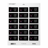 Patriottische deer Hunting skull Etiket (Full Sheet)