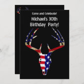 Patriottische deer Hunting skull Kaart (Voorkant / Achterkant)